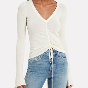 Nicholas Compact Ruched Front Tie Top Size XS EUC